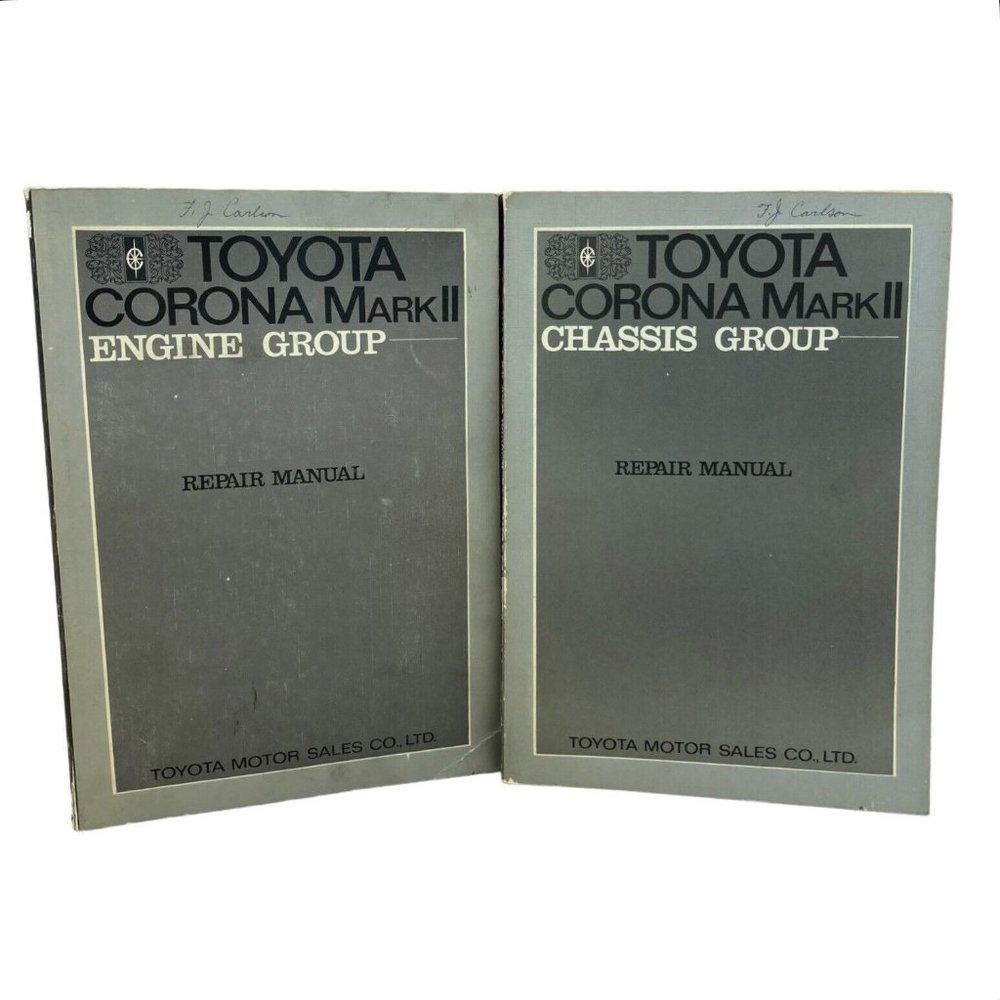 1970 Toyota Corona Mark II Chassis Group & Engine Group Repair Manual LOT 2